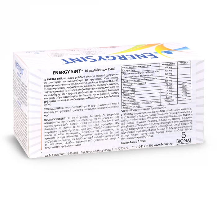 Bionat EnergySint For instant body stimulation 10 vials